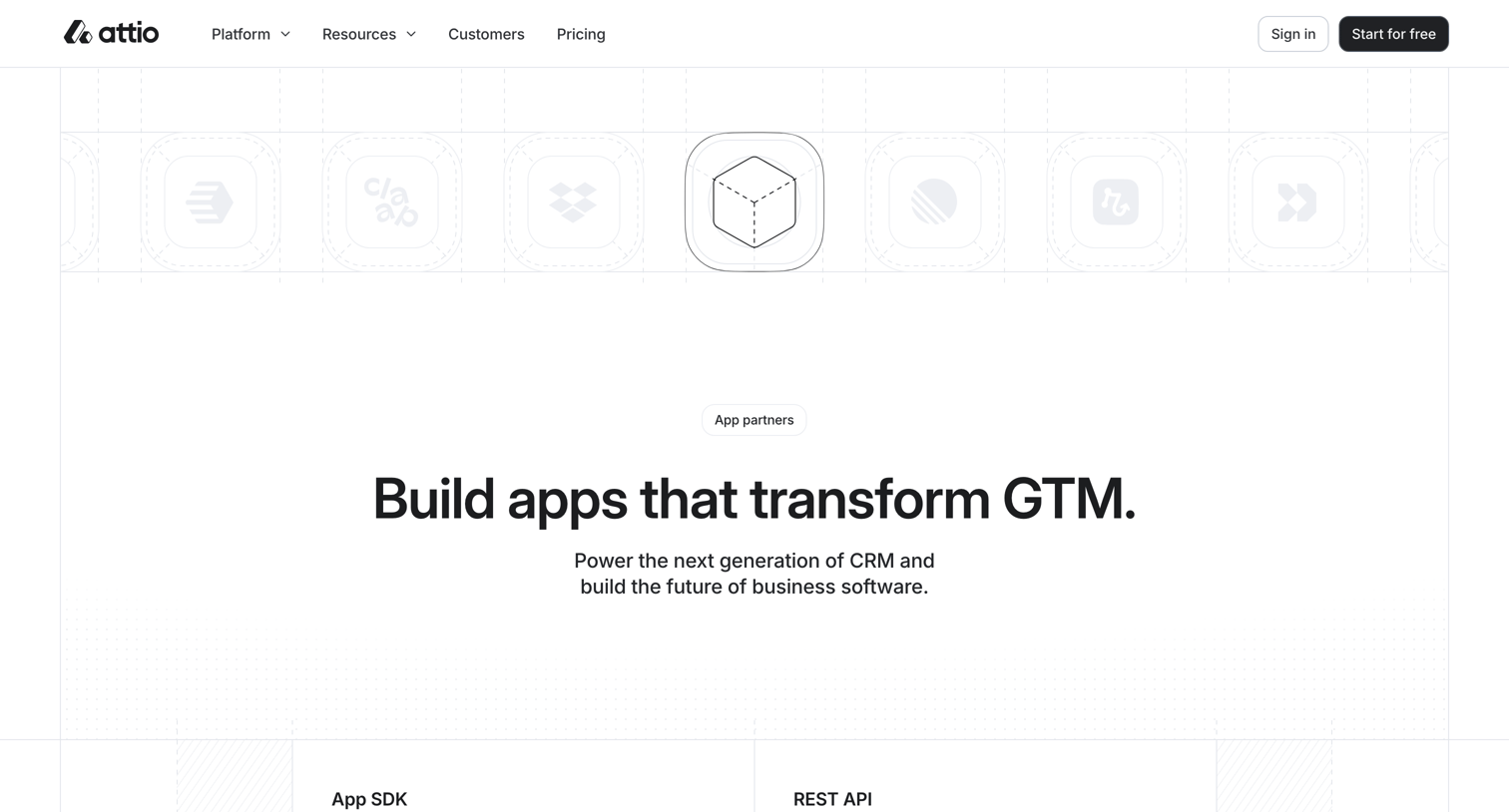 Attio - App Partner Program Attio screen