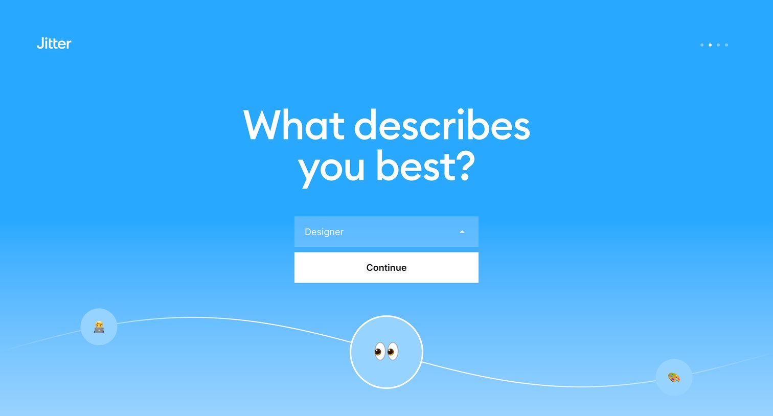 Jitter - Welcome · Jitter screen