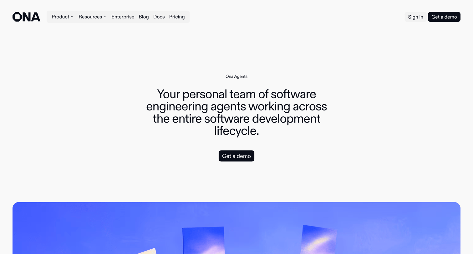 Ona - Agents that work for you and with you, across any device  Ona - AI software engineers screen