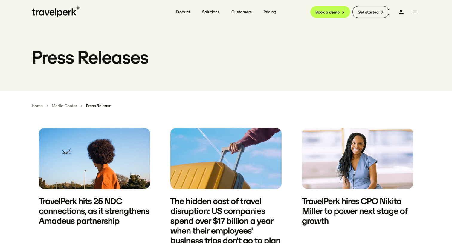Travelperk - Press releases TravelPerk screen