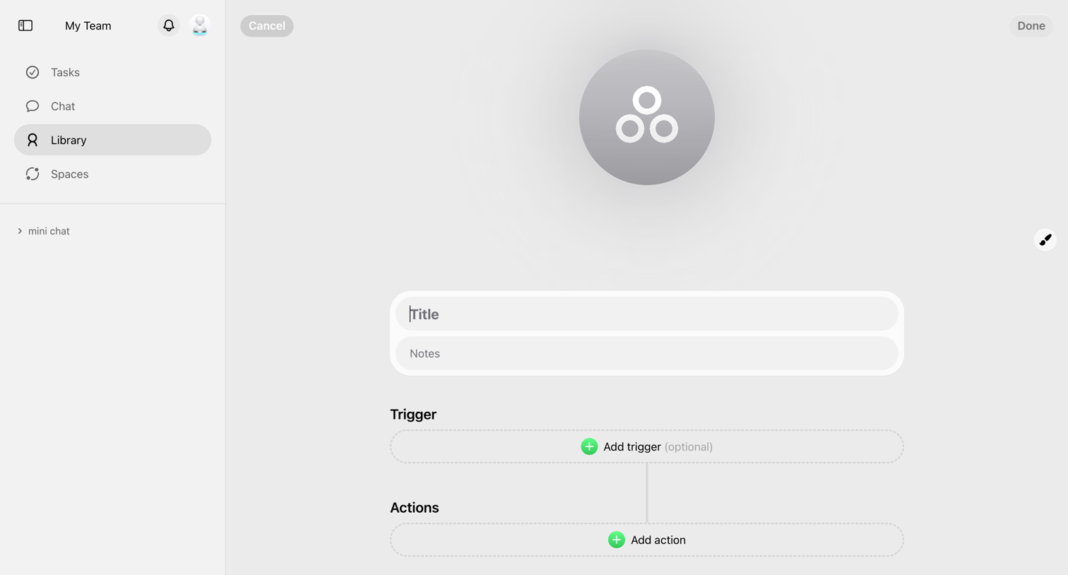 Cobot screen