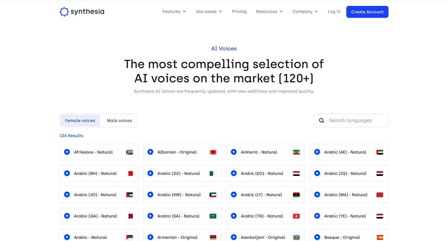 Synthesia - Make Videos in 120+ Languages in 5 Mins | Hear All Languages screen