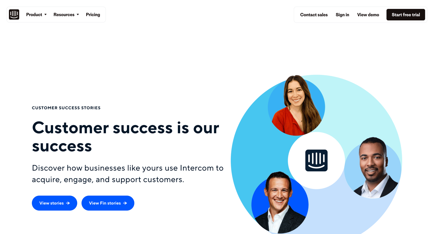 Intercom - Customers | Intercom screen
