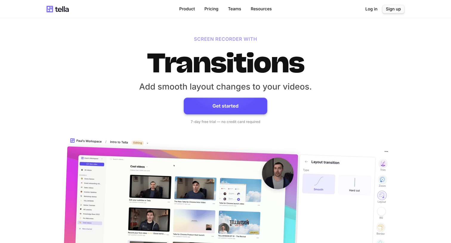 Tella - Screen Recorder with Transitions — Tella screen