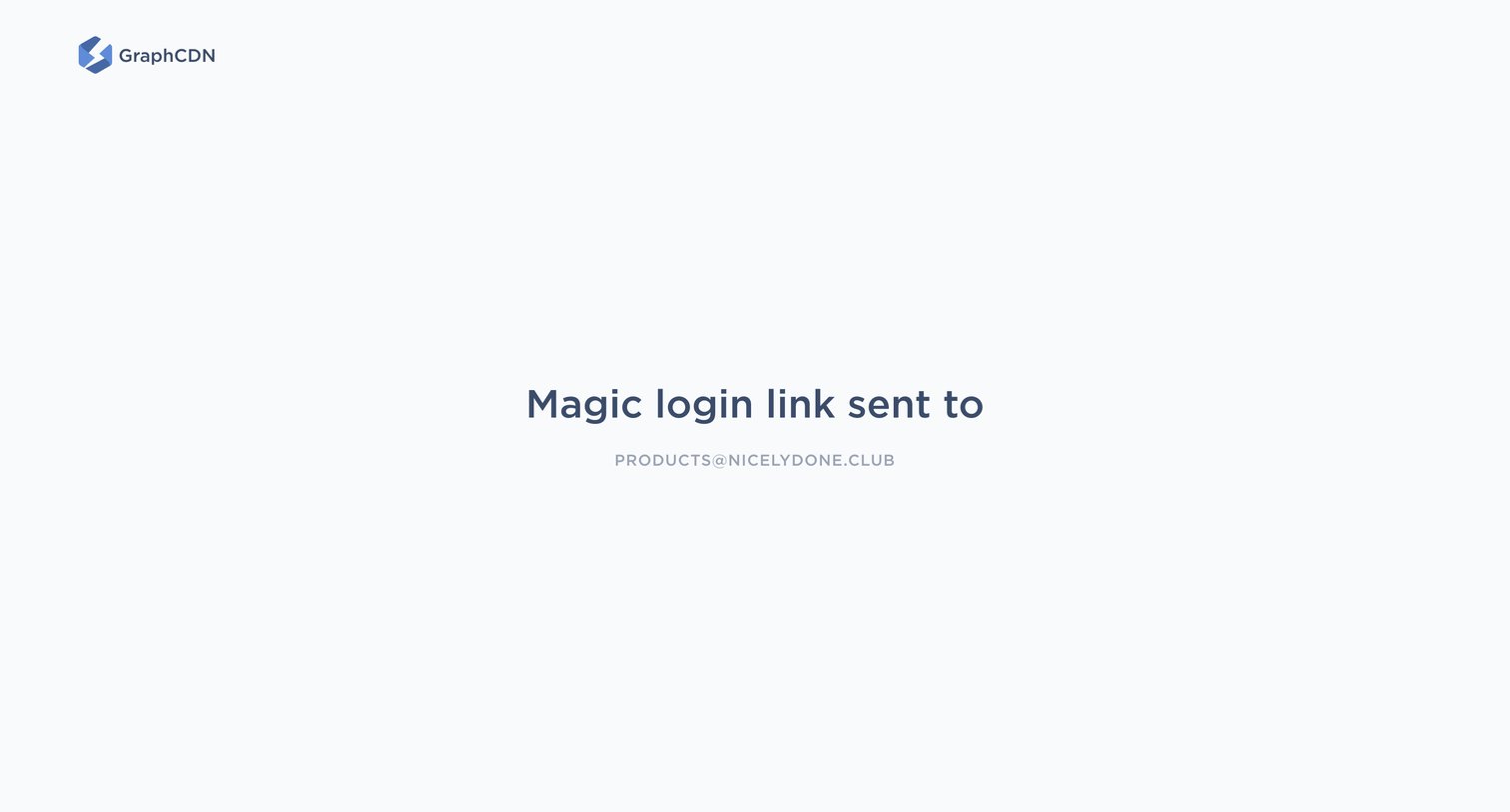 GraphCDN - Login – GraphCDN screen