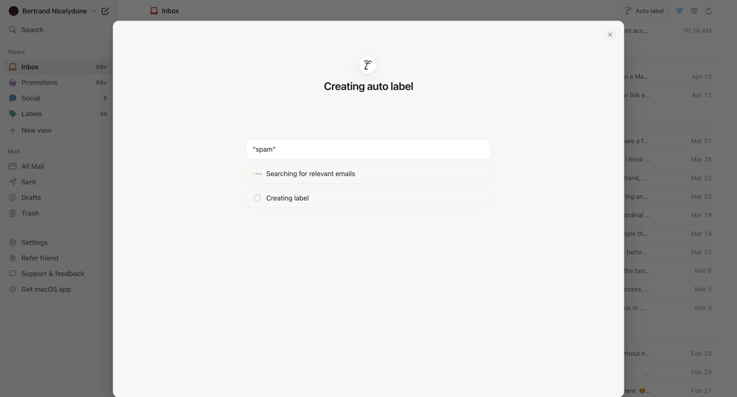 Notion Mail - 99+ • Inbox • nicelydoneproducts@gmail.com • Notion Mail screen