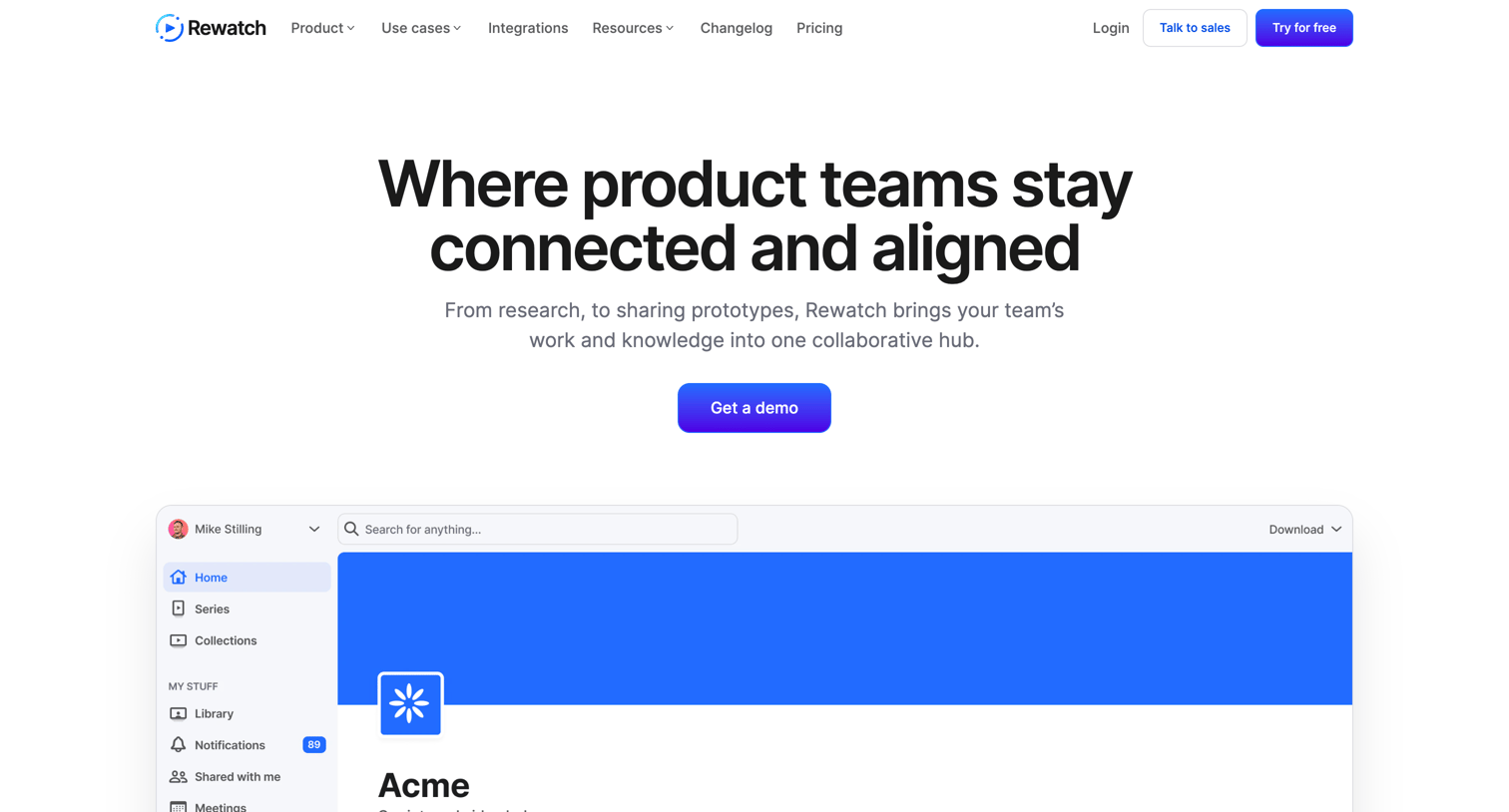 Rewatch - Product teams - Rewatch screen