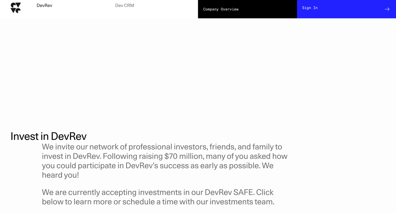 DevRev - DevRev DeFi screen