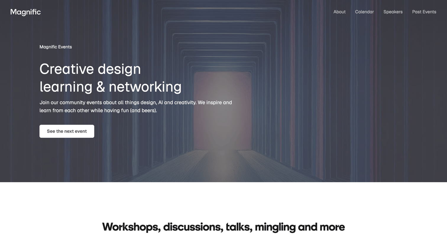 Magnific - Magnific Events - The Future of Creativity screen