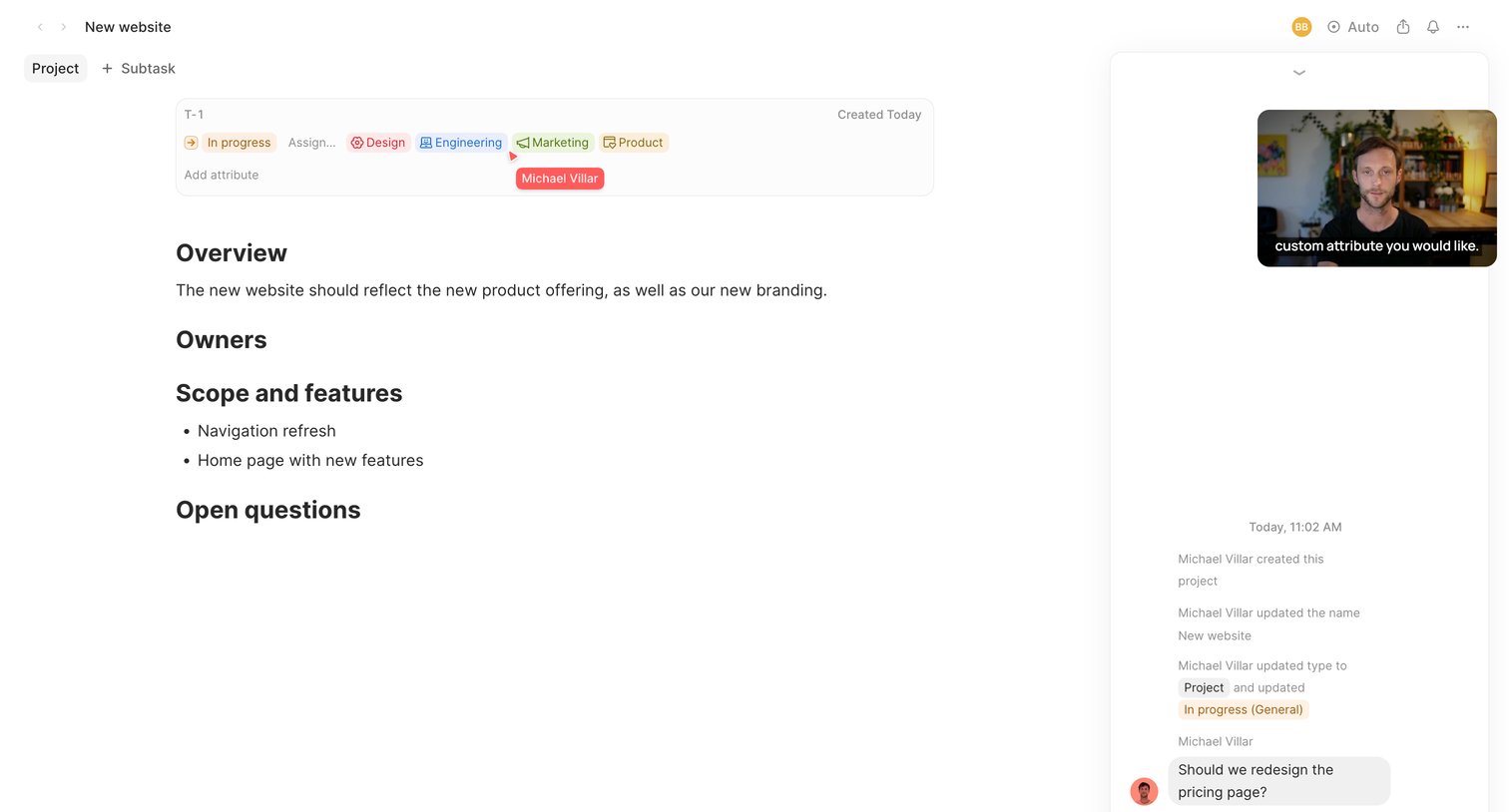 Height - Get started - Height screen