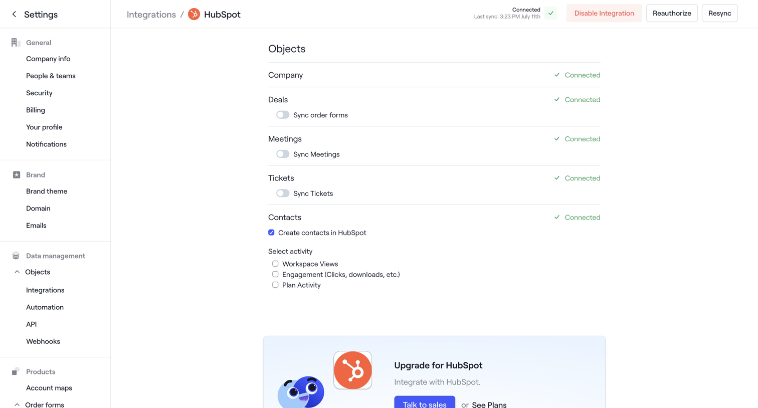 Dock - HubSpot · Dock screen