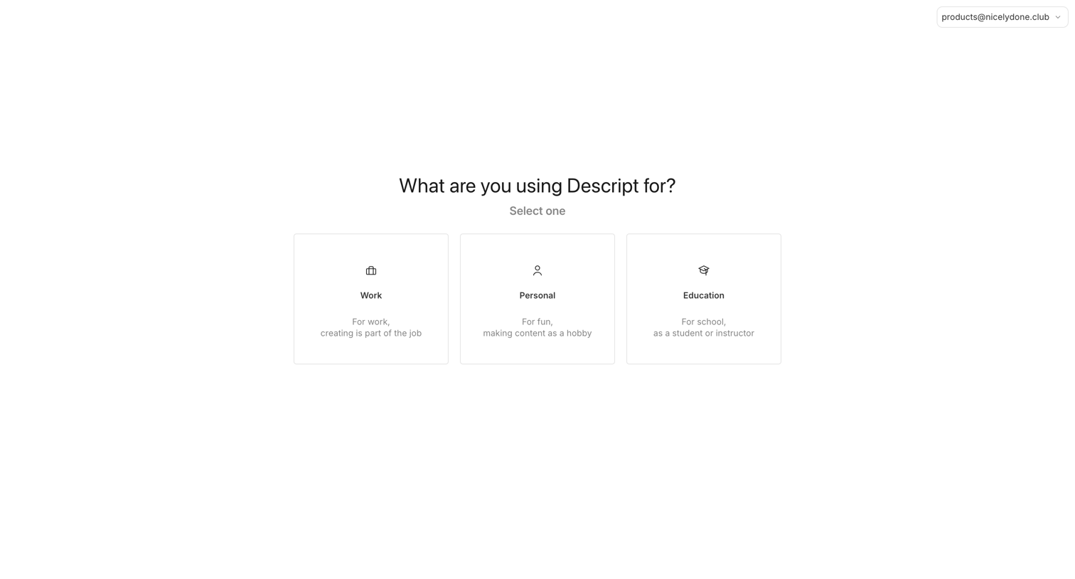 Descript - Drive View | Descript screen