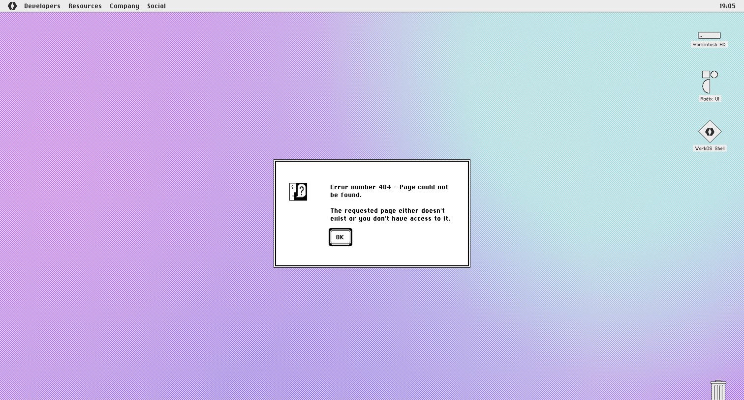 WorkOs - WorkOS - Page Not Found screen