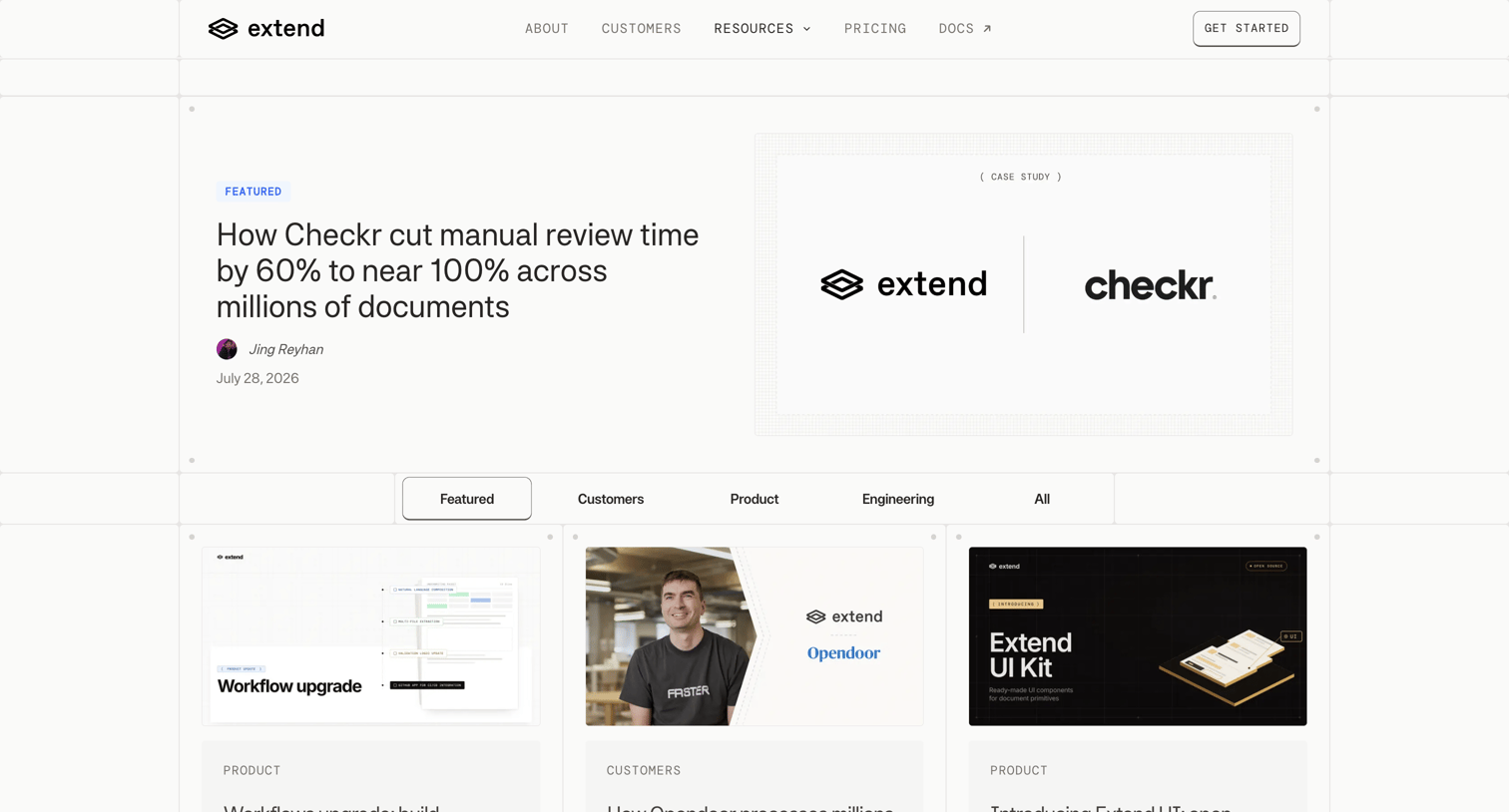 Extend - Document Processing Blog & Case Studies | Extend screen
