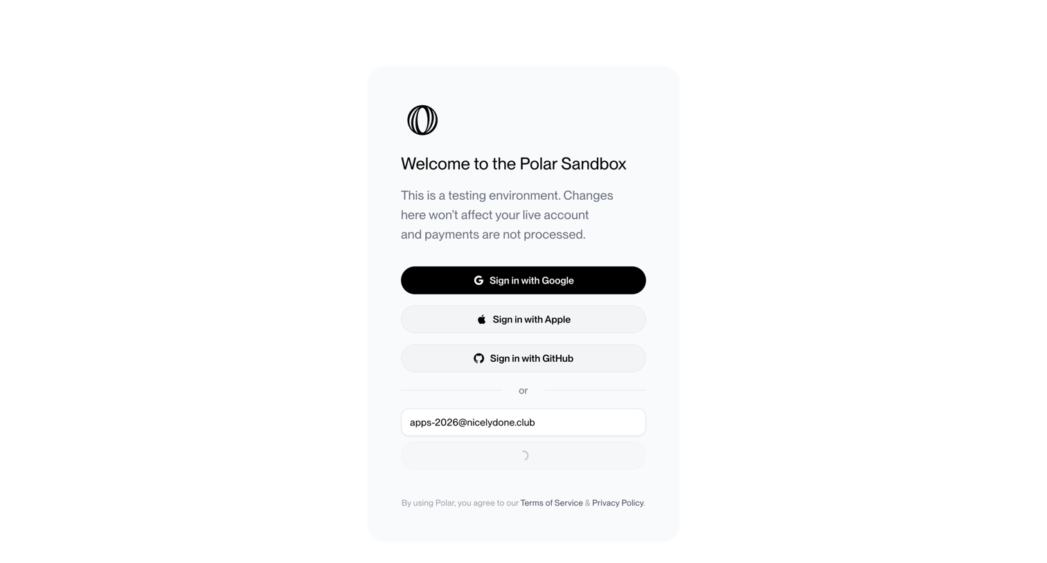 Polar - Log in to Polar | Polar screen