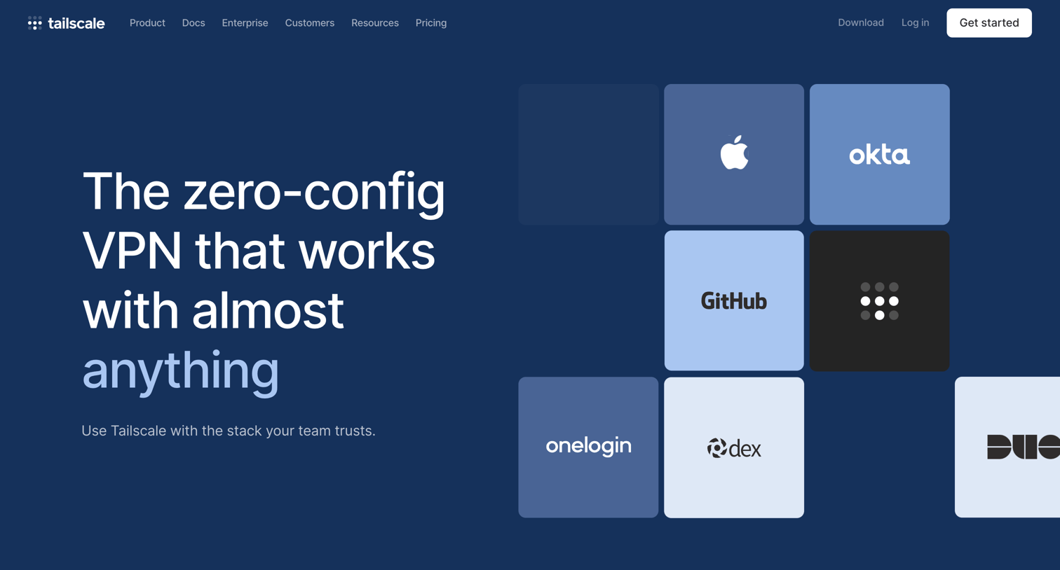 Tailscale - Integrations · Tailscale screen
