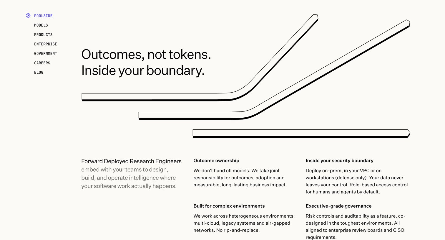 Poolside - Our approach — Poolside screen