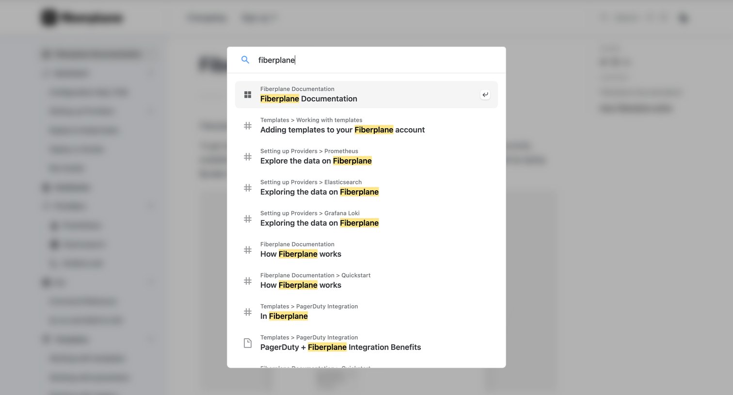 Fiberplane - Fiberplane Documentation screen