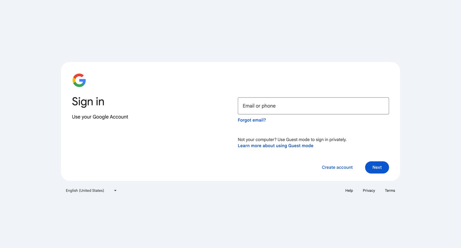 Gemini - Sign in - Google Accounts screen