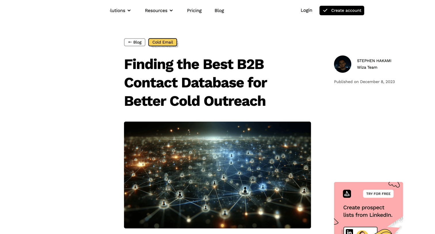Wiza - Finding the Best B2B Contact Database for Better Cold Outreach - screen
