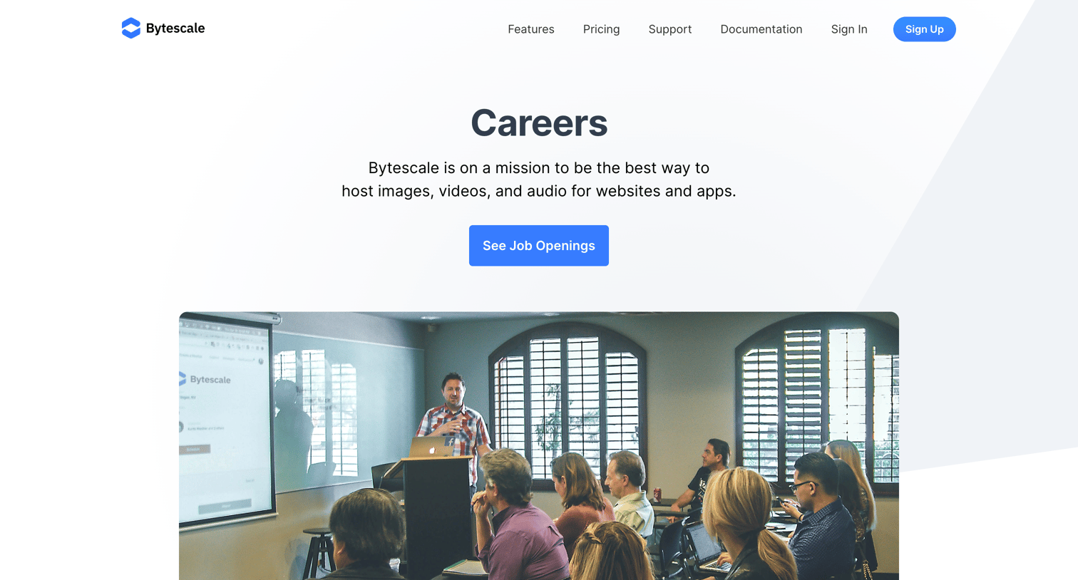 Bytescale - Careers | Bytescale screen