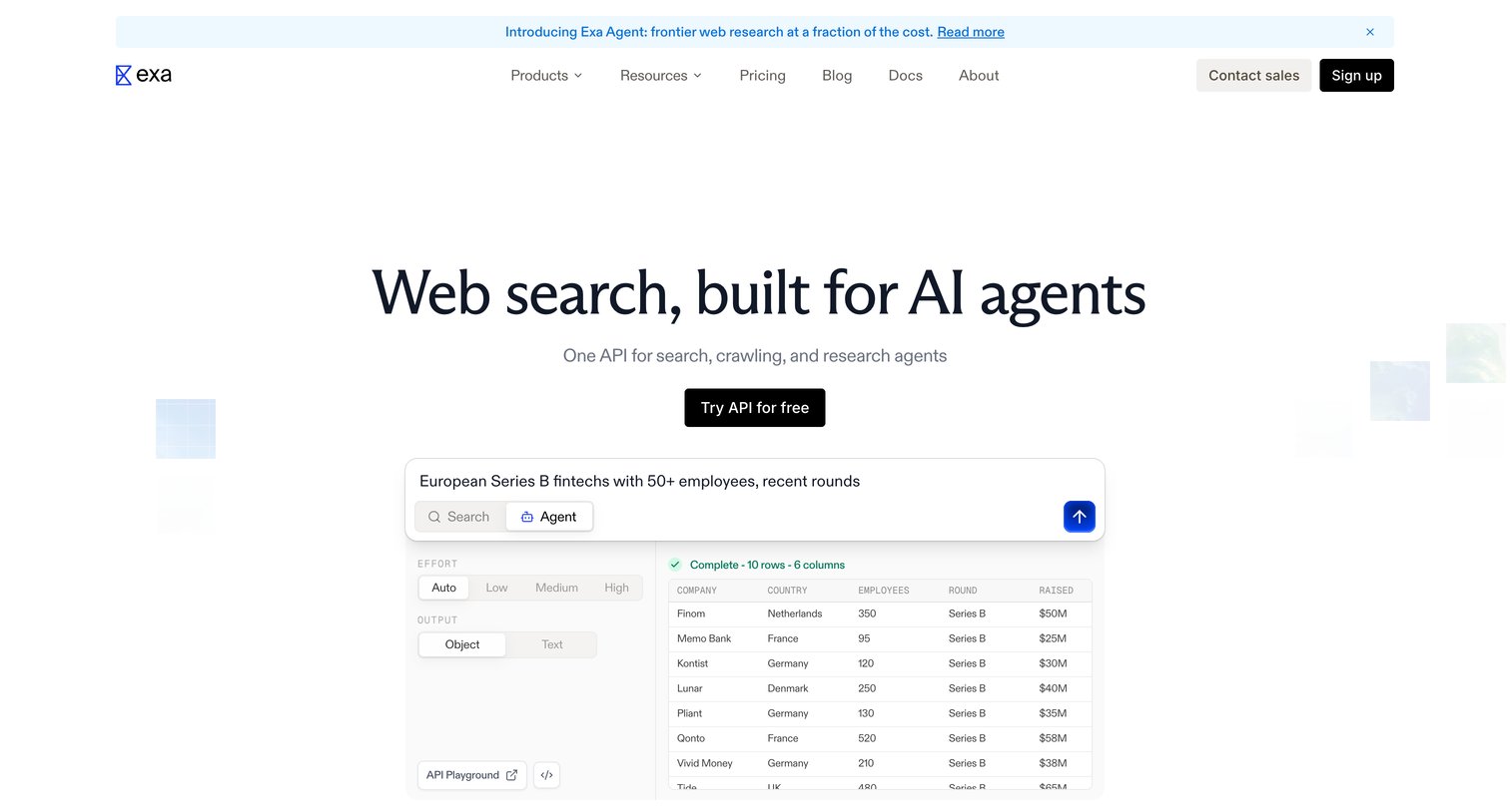 Exa - Exa Web Search API, AI Search Engine, & Website Crawler screen
