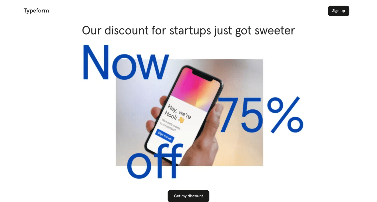 Get 75 Off Typeform—Only For Startups from Typeform