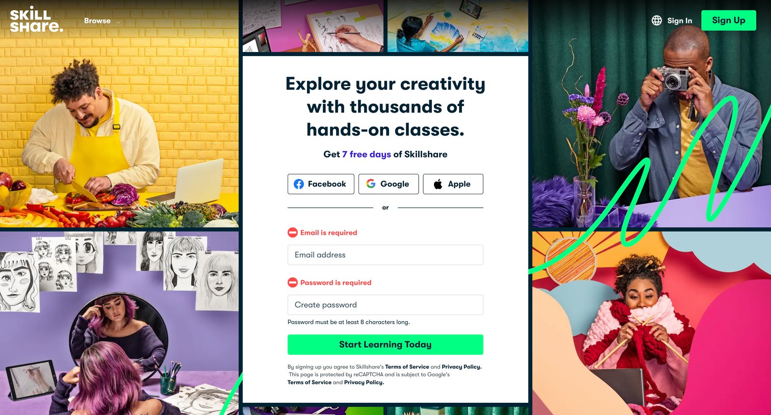 Skillshare - Online Classes for Creatives | Skillshare screen