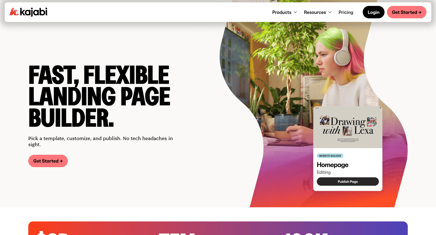 Kajabi - Create and Customize High-Converting Landing Pages Kajabi screen