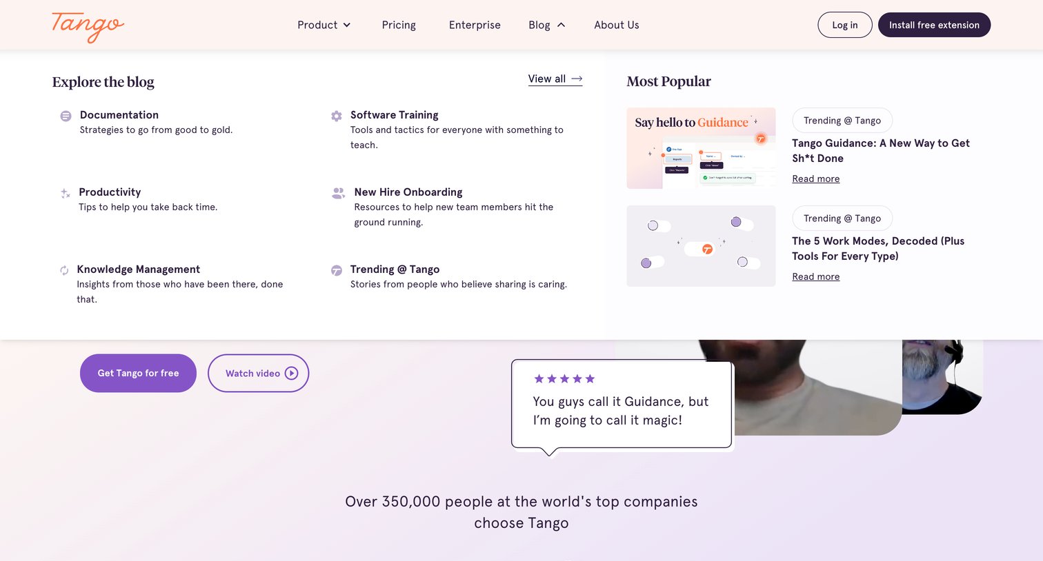 Tango - Tango | Interactive walkthroughs, created in seconds. screen
