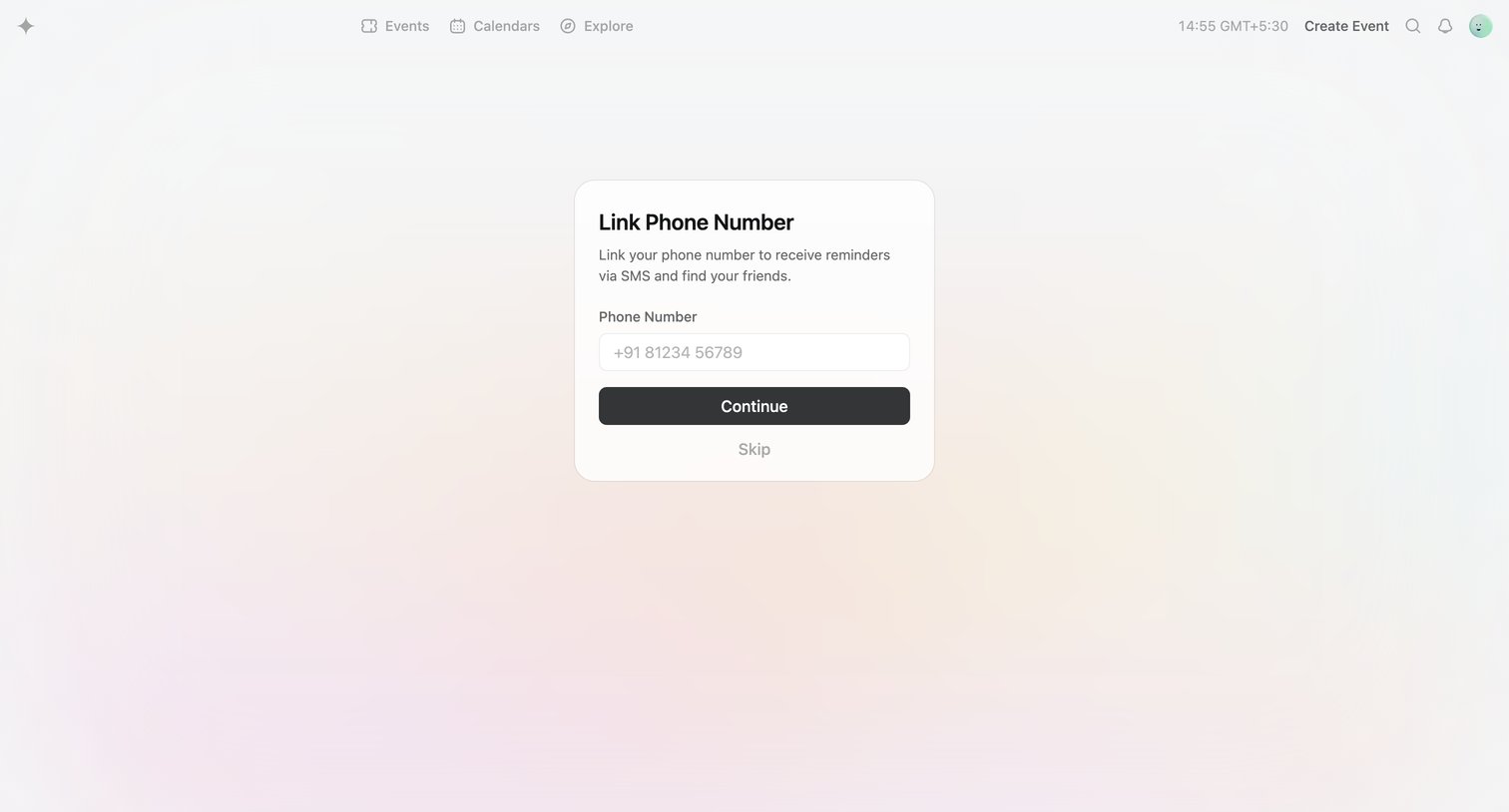 Luma - Sign In · Luma screen