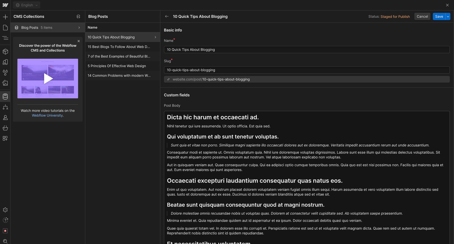 Webflow - Webflow - Bertrands Dandy Site screen