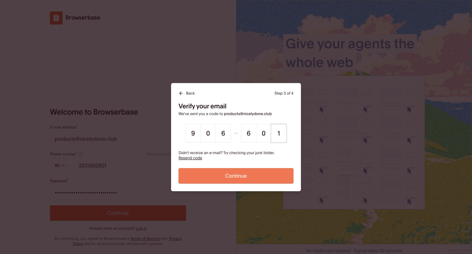 Browserbase - Browserbase - Headless Web Browser API screen