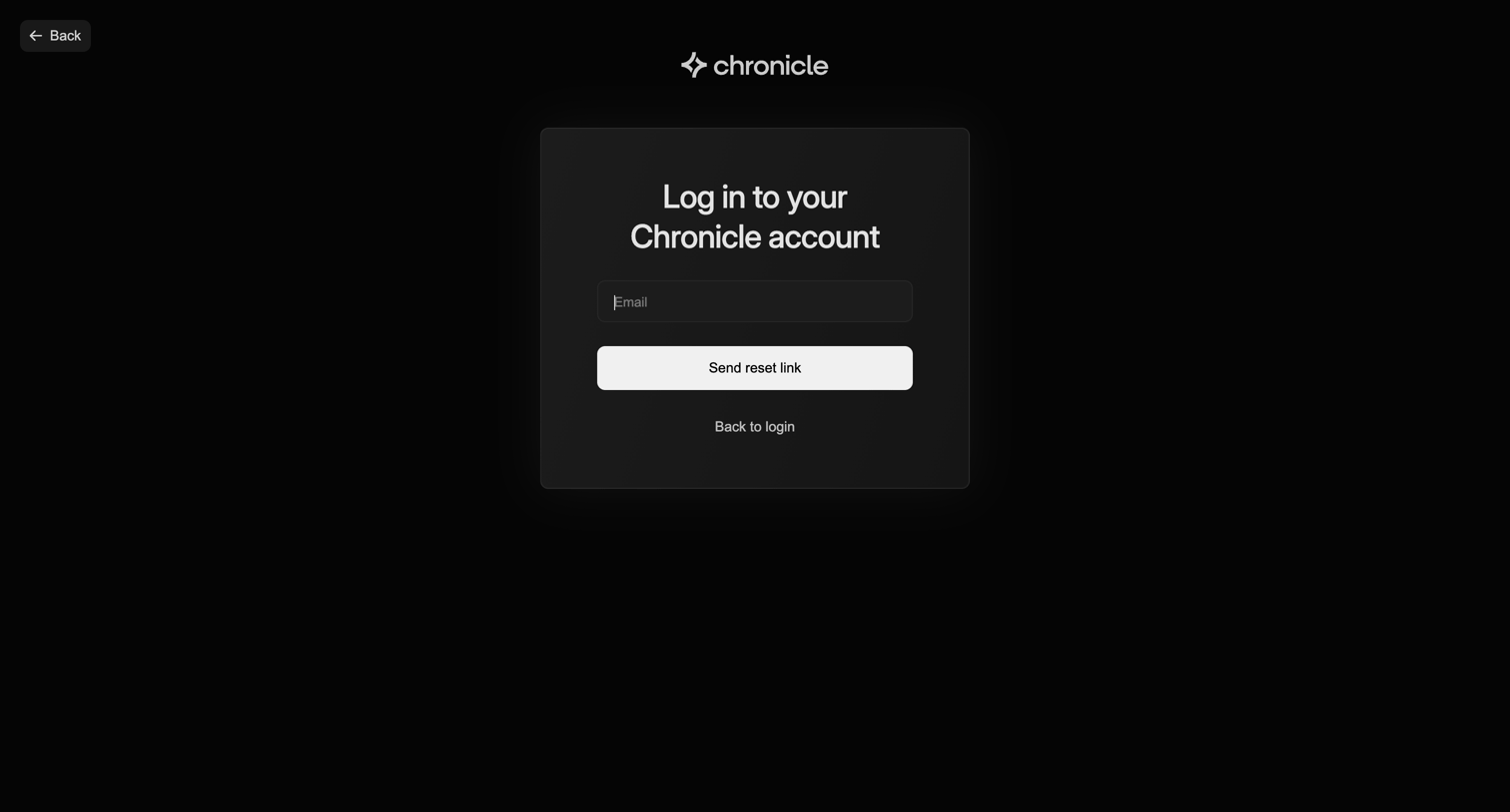 Chronicle - Sign In with Auth0 screen