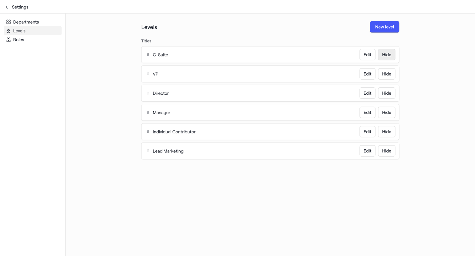 Dock - Account Maps · Settings screen