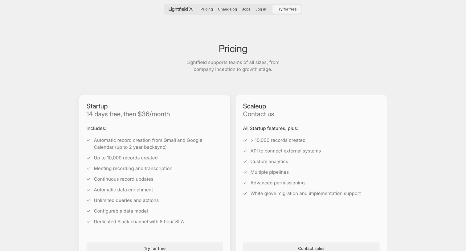 Lightfield - Lightfield - A new kind of CRM screen