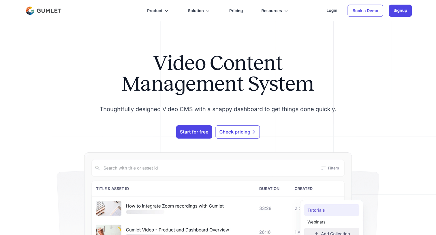 Gumlet - Video Content Management System Video CMS screen