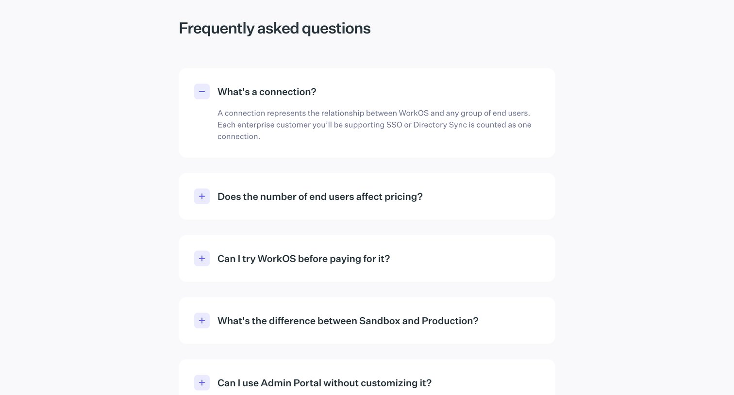 WorkOs - Pricing — WorkOS screen
