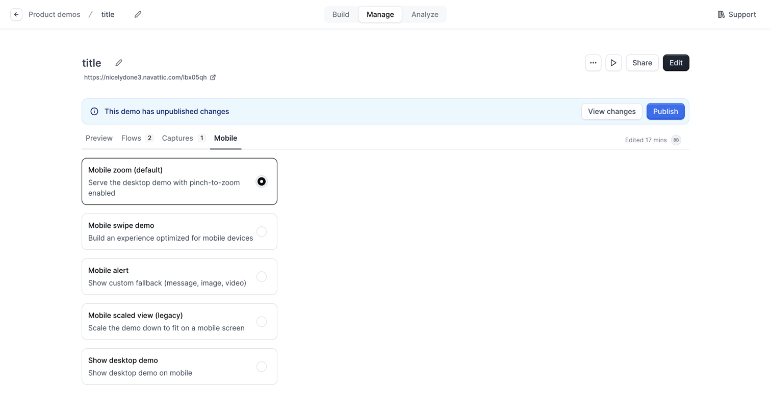 Navattic - Builder - Untitled Flow screen