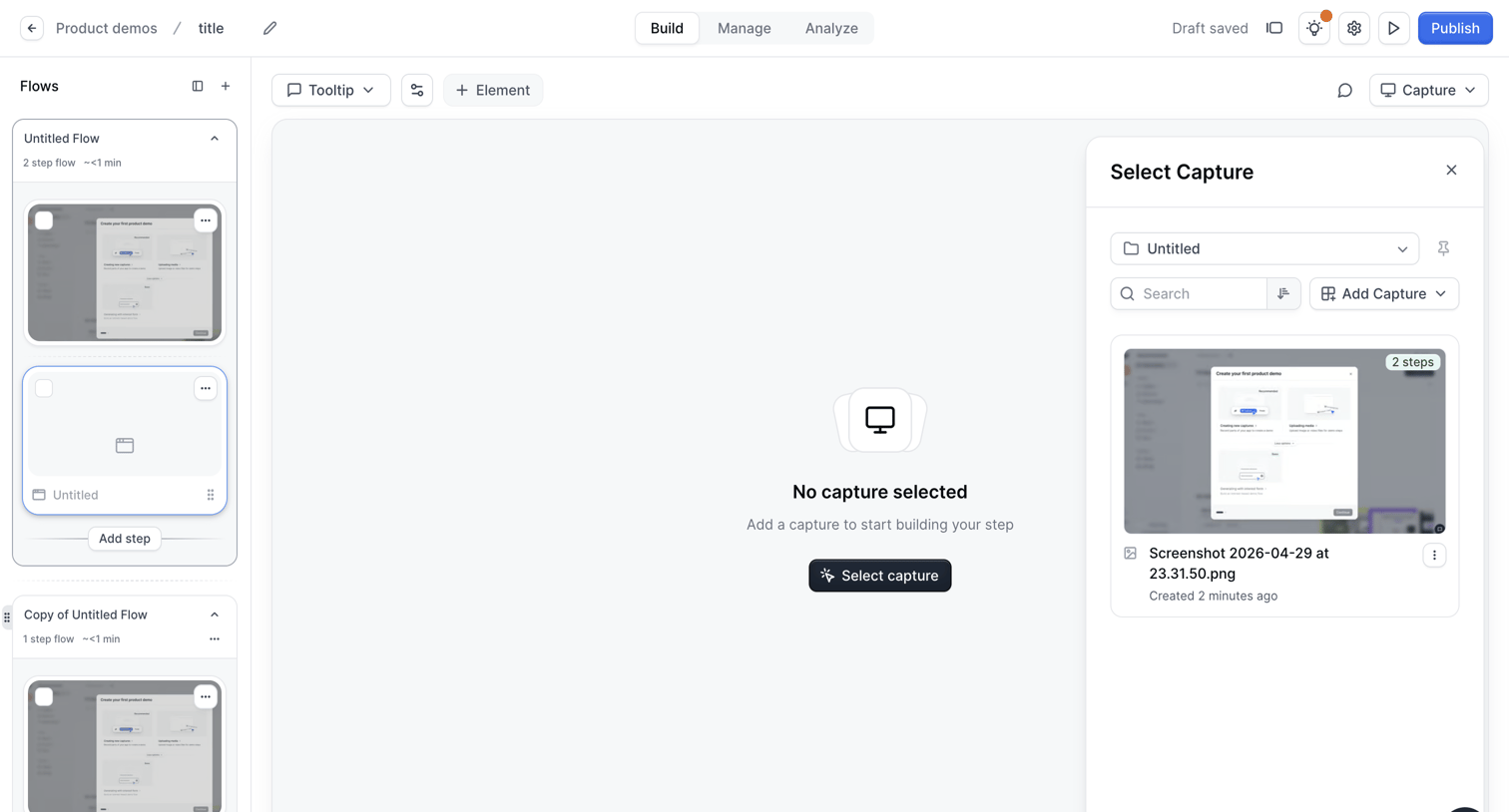 Navattic - Builder - Untitled Flow screen