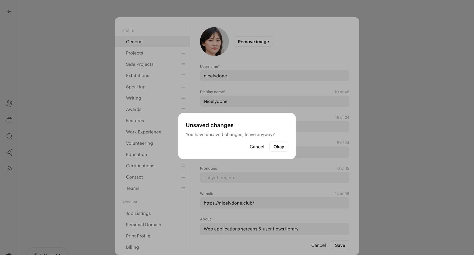 Read.cv - Nicelydone screen