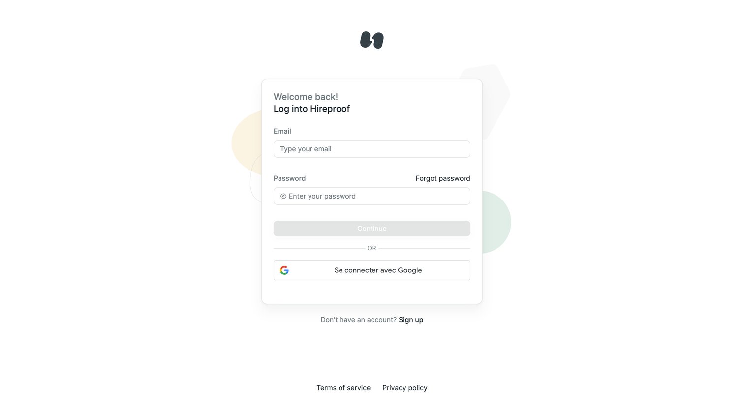 Hireproof screen