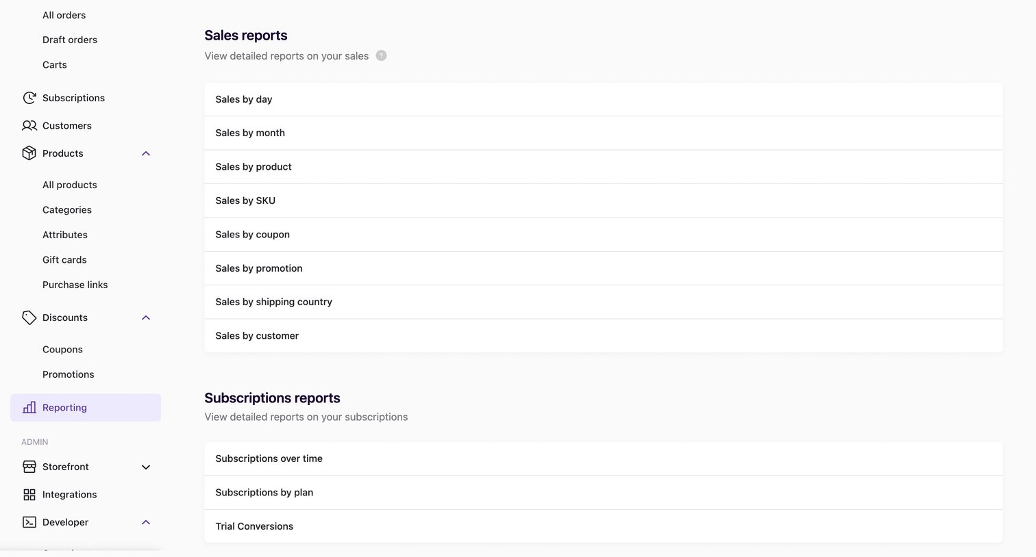 Swell - Reporting | nicelydone+v1 screen