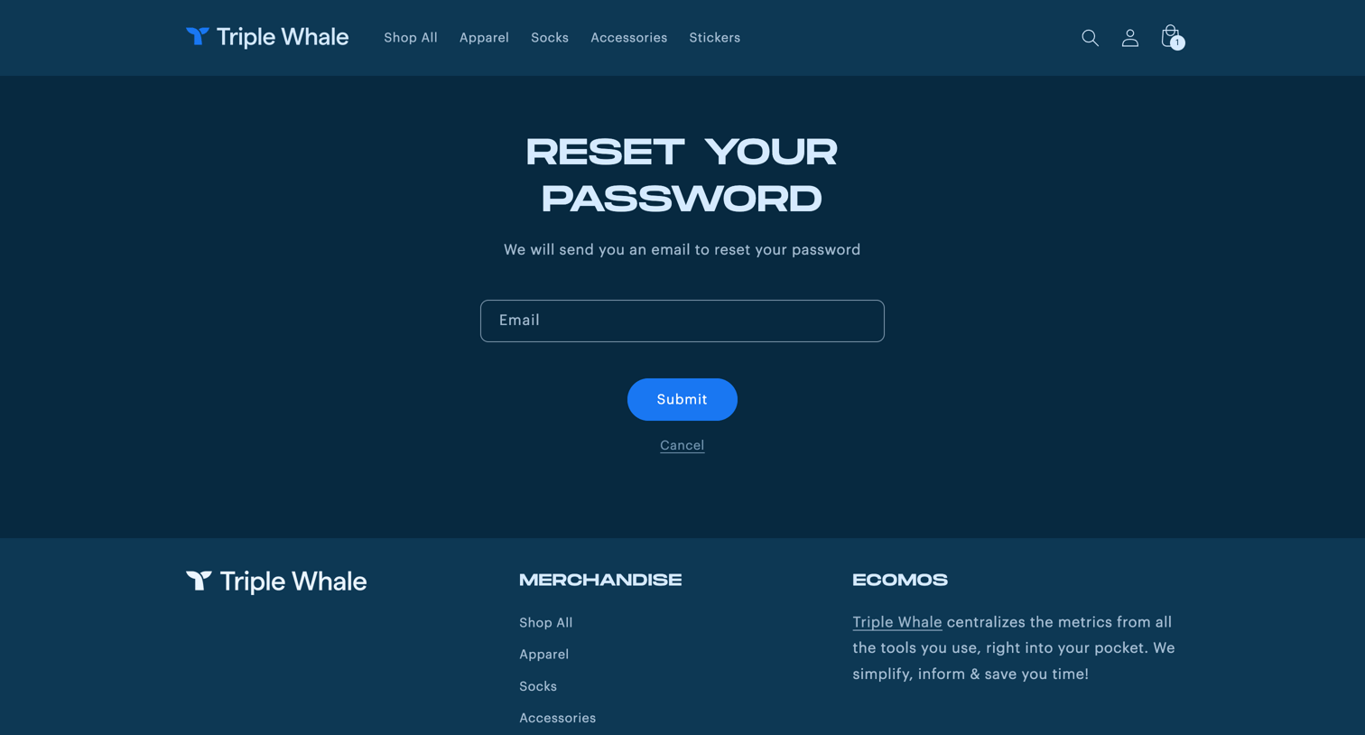 Triple Whale - Account – Triple Whale screen