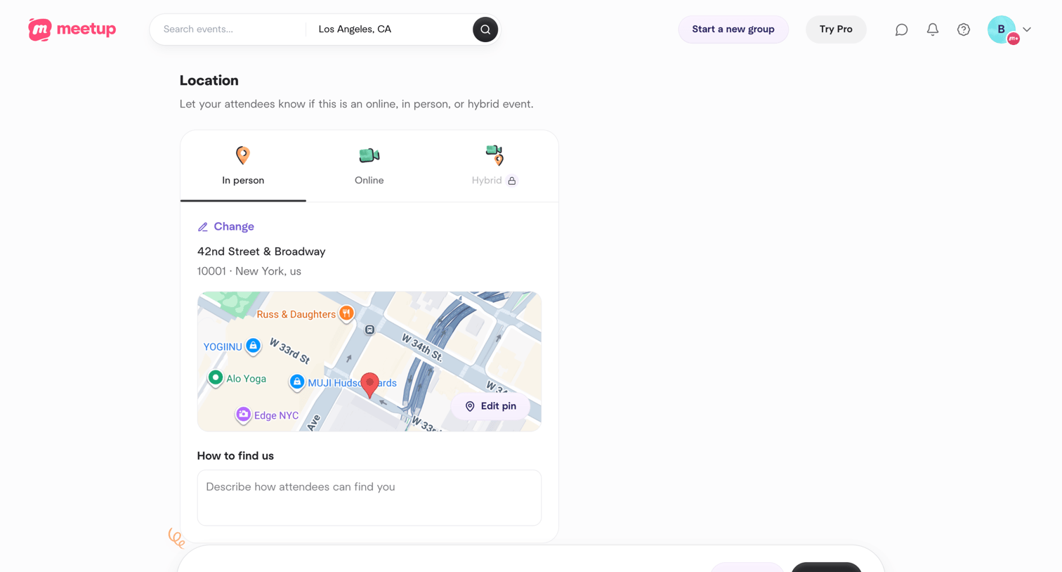 Meetup - Event Schedule | Meetup screen