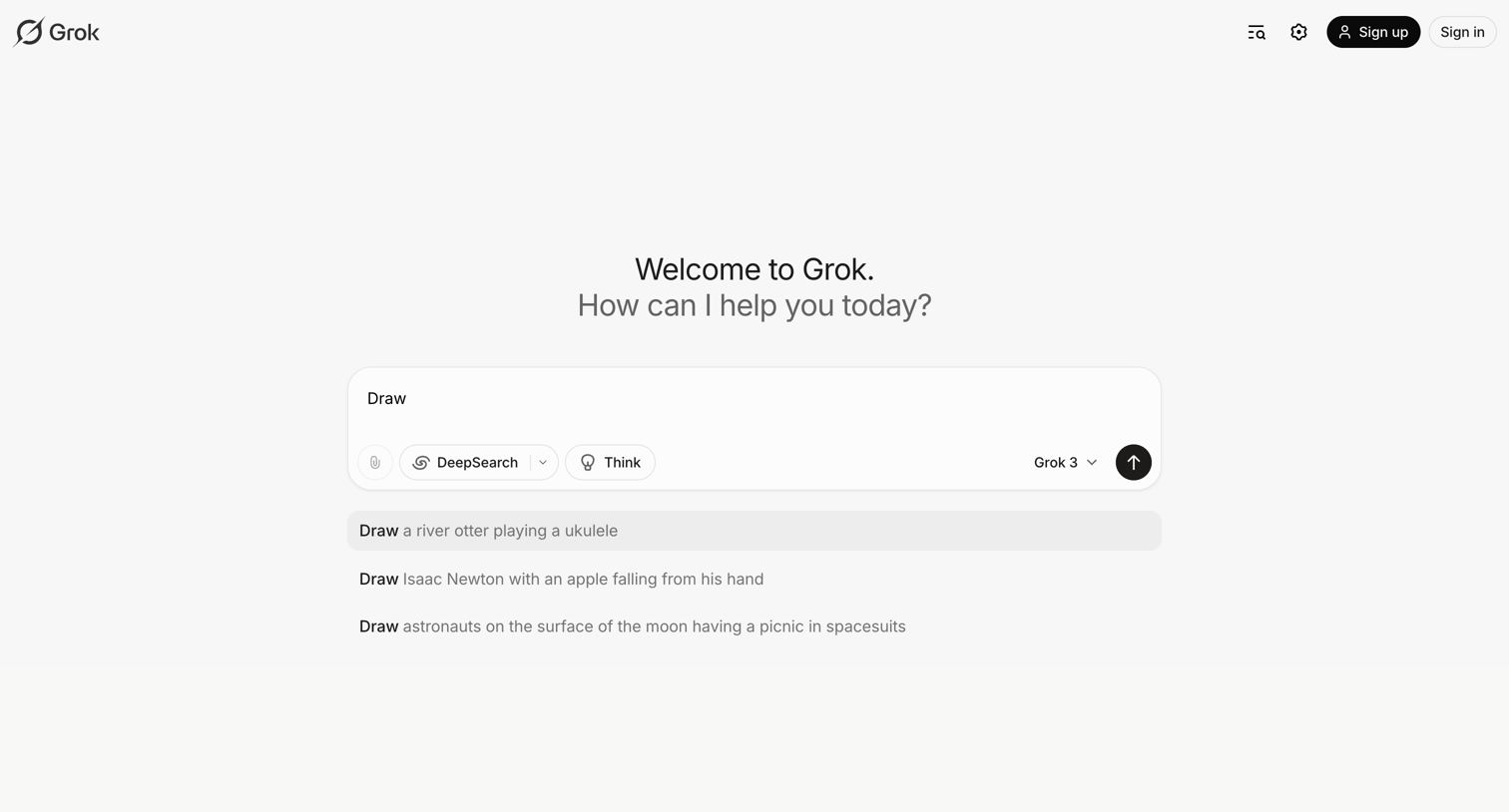Grok screen