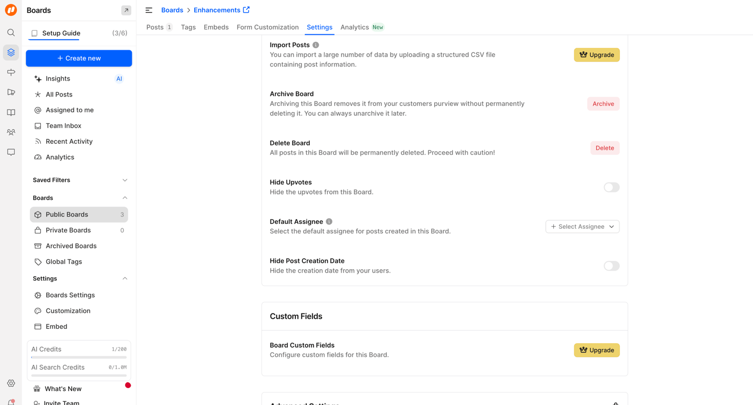 FeatureOS - Enhancements - Settings | FeatureOS screen