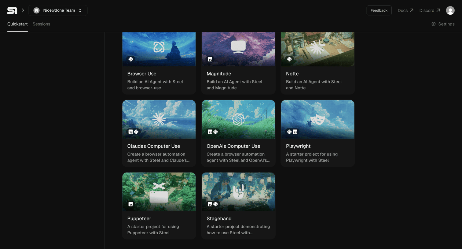 Steel - Steel | Open-source Headless Browser API screen