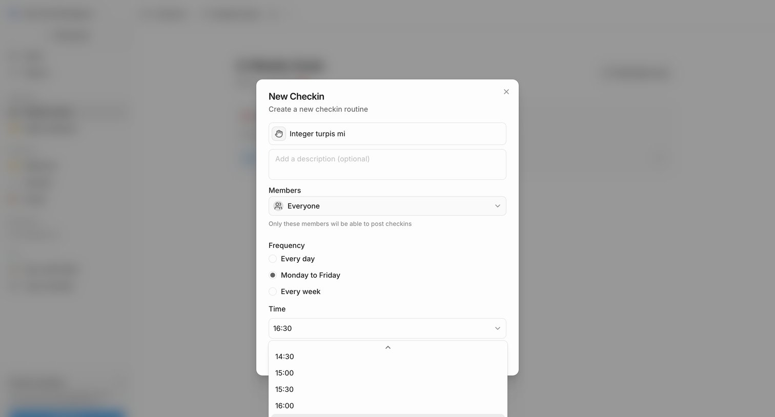 Cushion - Weekly Goals - Cushion screen