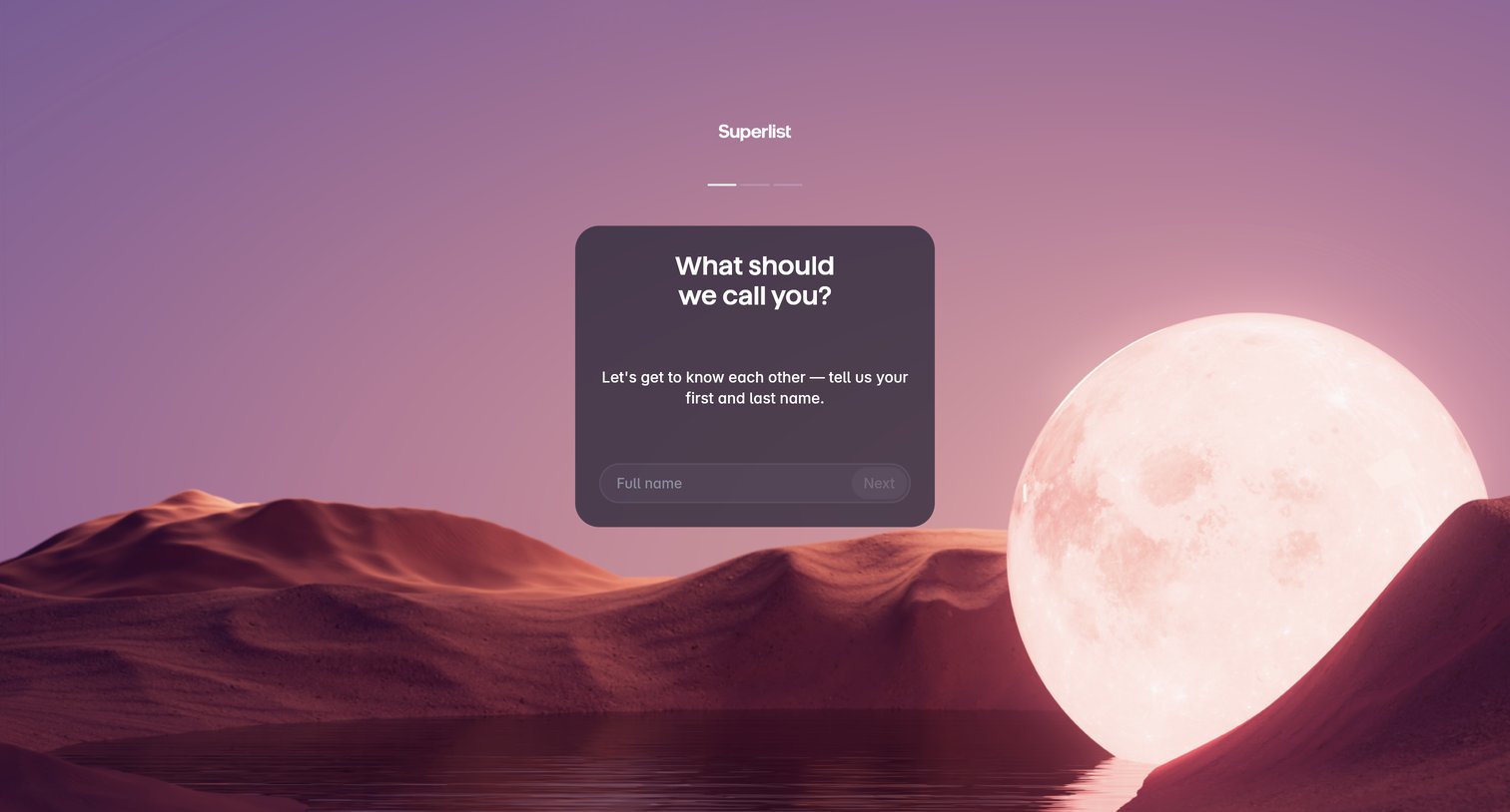 Superlist screen